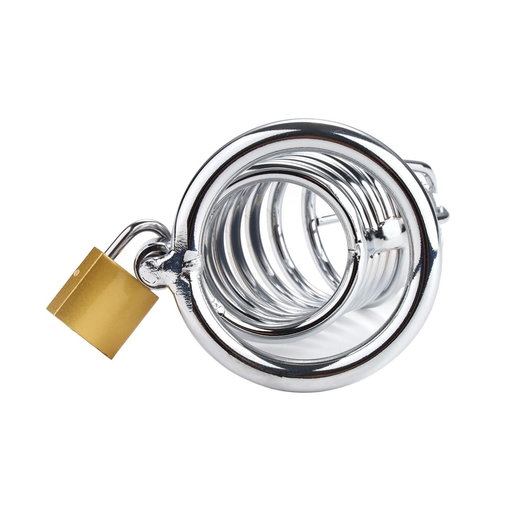 Ringed Metal Chastity Cage