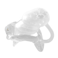 Introducing the Maximum Security Prison Silicone cage Small your hubby's dream accessory. No kidding, this confinement kit keeps your buddy securely in check. Whether sitting at home or on the go, experience ultimate control and comfort with this discreet chastity solution.