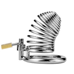 The stainless steel cage is perfect for pegging and dildo play, keeping you aroused and in frustrating denial. With a touch of cruelty, embrace your desires safely.
