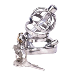 Enhance your psychological dynamic with this stainless steel chastity kit, perfect for healthy keyholding and preventing problems like injury. Discover a new level of comfort in submission.