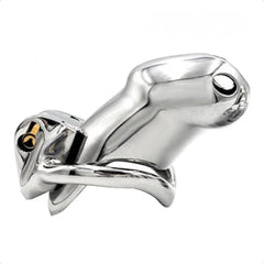 Experience the cold sensation of control with our stainless steel cock. Designed to prevent itching and discomfort, its brutal yet elegant design is the glory of restraint no wooden parts, just sleek steel.