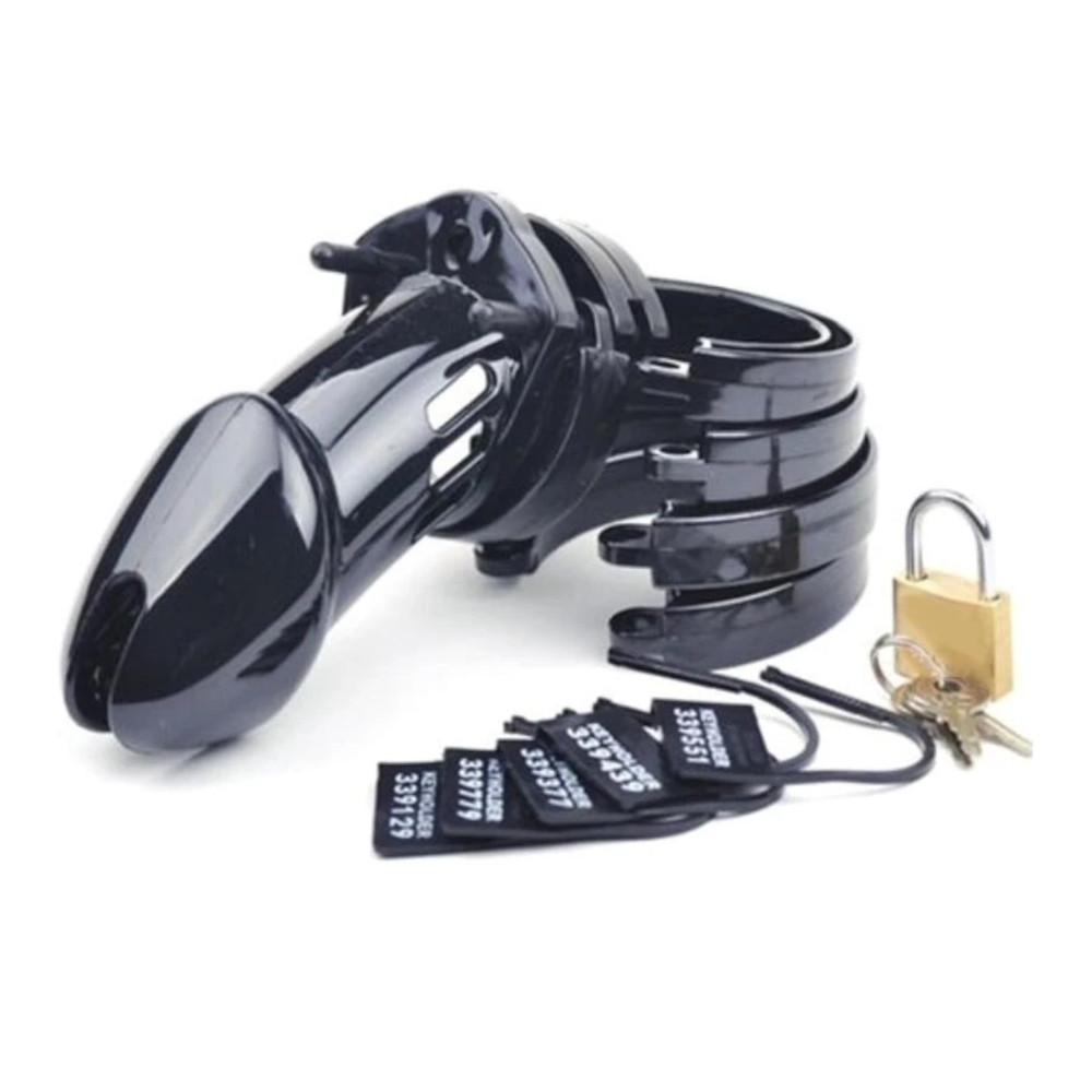 Midnight Black Male Chastity Device