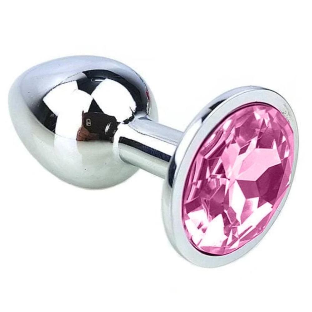 2.8" Stainless Steel Jeweled Butt Plug