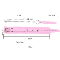 Sweet 'n Sexy Pink Leather Collar With Leash